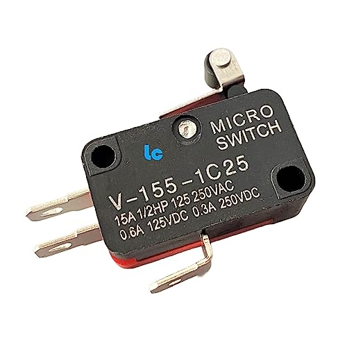 Micro Interruptor Sensor Final De Carrera 15A 250V | Pack De 2 Unidades | Con Palanca y Rodillo | Micro Switch M014R