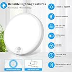 2-Pack Battery Operated Motion Sensor LED Ceiling Light, 7.2inch Flush Mount Light Fixture 6000K, Wireless Motion Activated Ceiling Lamp in 400LM for Closet Pantry Laundry Stair(Battery Not Included) - Image 3
