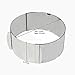 J&P Home Stainless Steel Adjustable Round Cake Ring Mold Mousse Mold, 6 Inch to 12 Inch