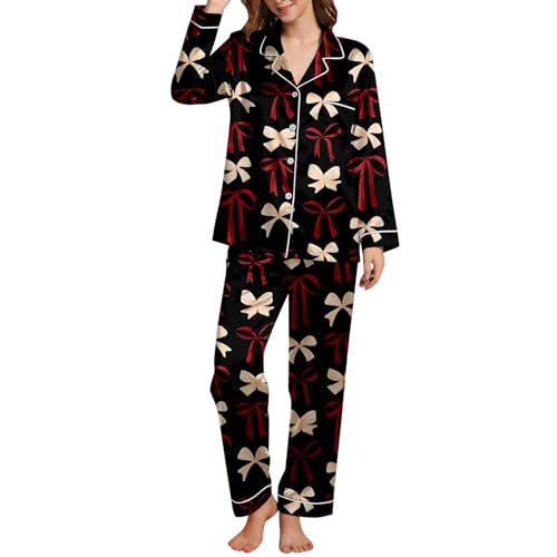Pyjama doux femme manches longues contre le froid nocturne ensemble Saint-Valentin