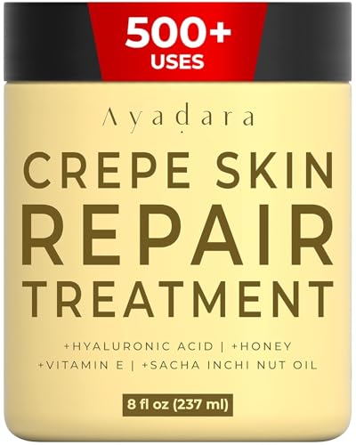 AYADARA Crepey Skin Repair Treatment 8oz, Firming Lotion for Loose Skin, Crepe Corrector Collagen Cream for Body Tightening, Wrinkle Cream for Face, Neck, Arms and Legs, 500+ Uses