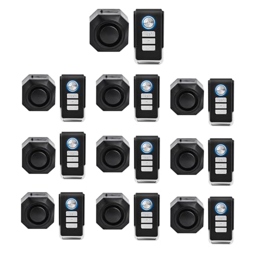 Bike Alarm, Anti-Theft Alarm,USUPERINK Bike Alarm with Remote&USB Rechargeable,110dB Anti-Theft Security, 3 Volumes and Sensitivity Adjustable,IP54 Waterproof 10PK