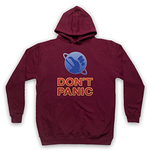 Sweat a capuche Guide to Galaxy Don't Panic pour adultes en coton confortable