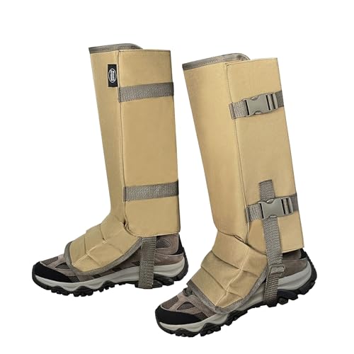 Snake Gaiters for Hunitng,Snake Guards for Legs Men,Snake Proof Boots Women Men,Snake Chaps,Snake Bite Protection for Lower Leg Khaki