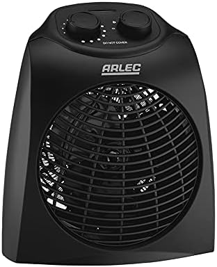Arlec 2400W Black Fan Heater with 