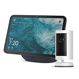 Ce bundle se compose de : Echo Show 8 (nouvelle génération), Graphite et Ring caméra extérieure Plus sans fil (nouvelle génération)