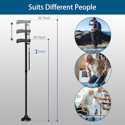 image for BONTEC Foldable Walking Cane for Men & Women, Aluminium Collapsible Wa
