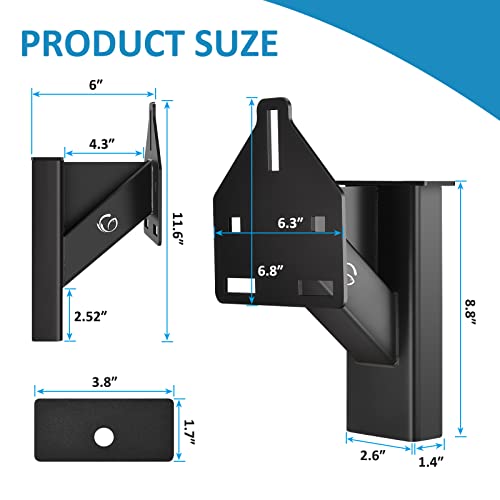 image for GADFISH Stake Pocket Spare Tire Carrier Mount, 3-Nuts Design Trailer B