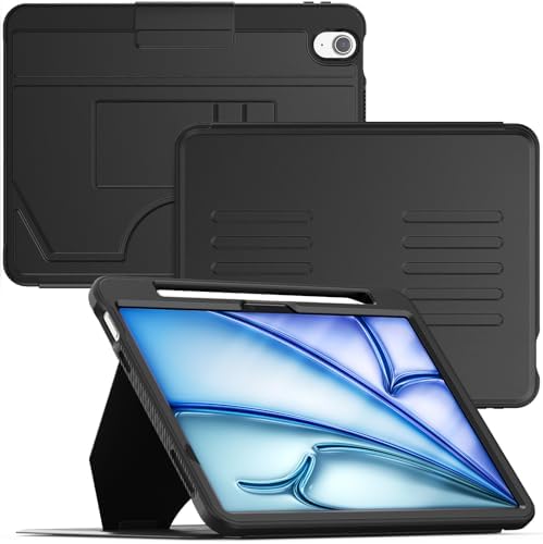 Azzsy Case For IPad Air 13-inch (M3/M2) 2025/2024, [Built-in Pencil Holder] Heavy Duty Shockproof Rugged High Impact Protective Case For 13 Inch IPad Air (2025/2024 Version), Navy Blue - View #7