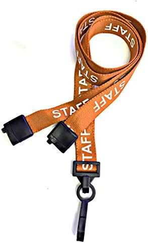 PCL Media ltd® Black Staff Lanyards with Safety Breakaway Clip Staff Lanyard