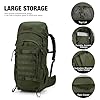 Mardingtop 50l Mochila Militar Mochila Tactica mochilas de trekking con cubierta para la lluvia mochila de viaje para mochileros mochilas de senderismo (50l-Verde militar) #3