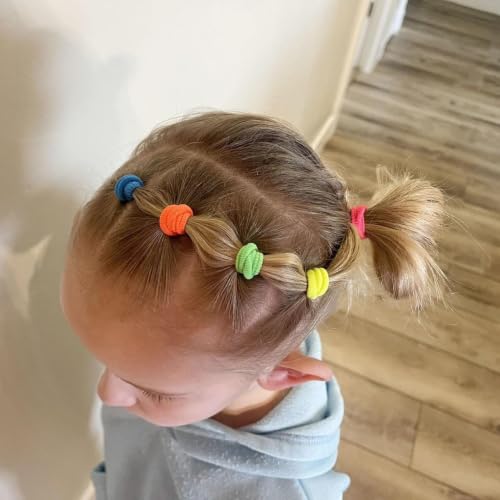 Image of Mini Rubber Bands for Hair Small Elastic Hair Ties for Girls Women Kids Hair Styling (Pack Of 25)