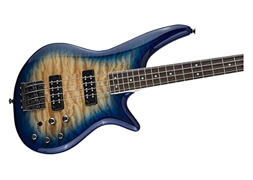 Jackson JS Series Spectra Bass JS3Q, Amber Blue Burst, Laurel Fingerboard - Thumbnail 4