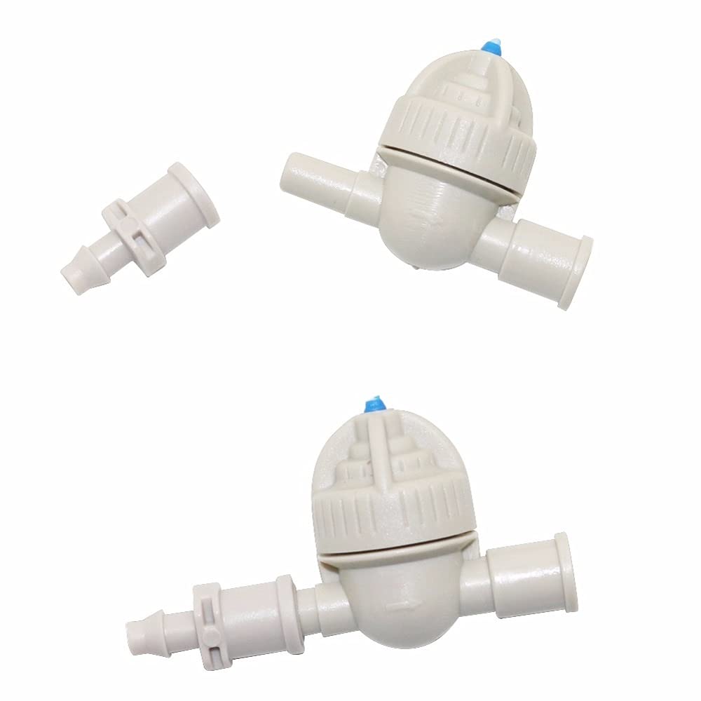 Adaptador de Conector de Manguera, 20 Juegos, Dispositivo Antigoteo Esférico de 6 Mm con Púas Individuales, Conector Recto, Kits Deua para Jardín, de Riego, Accesorios para Manguera