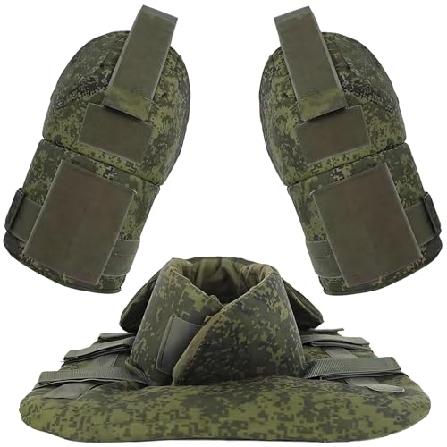 LZAQHMT Tactical Shoulder Neck Protection Pads Set for Russian 6B23 6B43 6B45 Vest – Adjustable Expandable Detachable Armor Guard Kit for Airsoft Paintball Shooting Gear(RG)