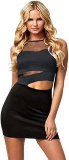 فستان قصير بنمط شيث - لون رصاصى - مناسبه خاصة - نساء