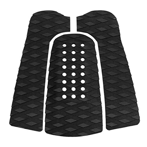 Vistnale Surfboard Traction Pad, Surfboard Grip Pad Anti-Slip EVA Skimboard Tail Surfing Traction Mat with Hole 3PCS - Thumbnail 7