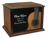 Mainely Urns Personalized Classical Guitar Eternal Reflections Wood Cremation Urn for Ashes - Custom