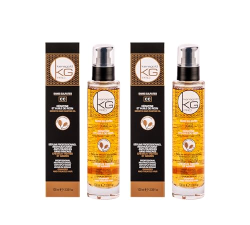 Sérum sans sulfate Keragold KG Pro kératine et huile de ricin l'élixir capillaire