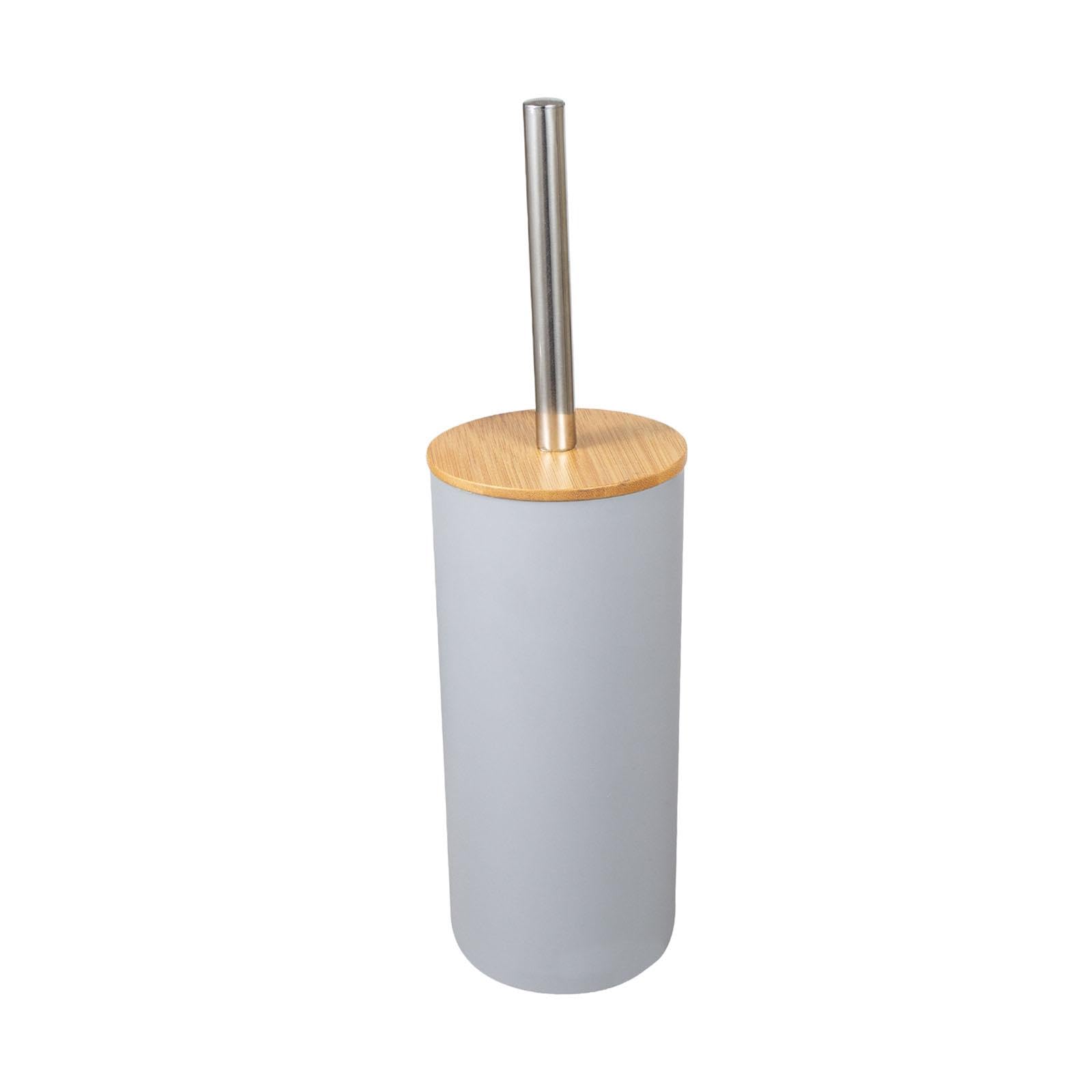Bathroom Supplies Anti Drip Cleaning Supplies Deep Cleaning Toilet Brush Set Gray