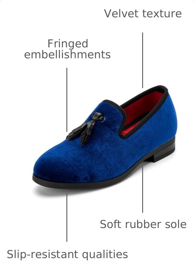 Image of Meijiana Boys' Formal Dress Slip-On Loafers - Tuxedo Shoe for Baby Dress Shoes