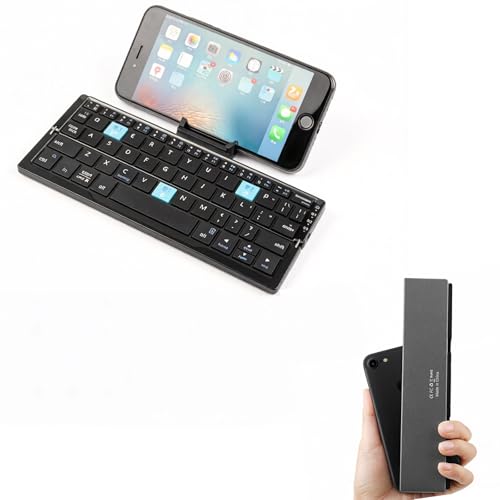 Image of B.O.W Wireless Rechargeable Keyboard - Folding Mini Bluetooth Keyboard for Pad & Phone, Portable Travel Keyboard for Phone & Tablet, Office & On-the-Go