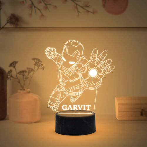 Personalized Ironman258 Desk Table Lamp for Kids Room Decor Light...