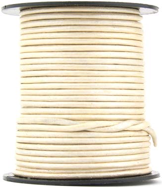 Xsotica Metallic Round Leather Cords-1.0 Mm Leather Cord (Pearl Metallic, 3.0 Meters(3 Yard)) #TOP22