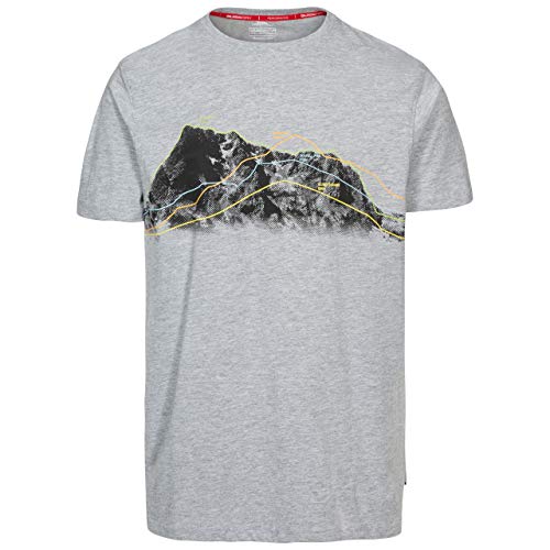Trespass Mens T-Shirt Short Sleeve Casual Summer Top XXS-XXXL Cashing Grey Marl