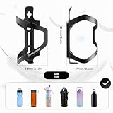 ROCKBROS Koszyk na Bidon Uchwyt na Butelkę Rowerowy Uchwyt na Napoje Stop Aluminium Wytrzymały Lekki ok. 40g Uniwersalny do MTB Rower Szosowy Rower Składany Wyścigowy Czarny