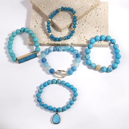 Collier de perles multifonctionnel et créatif unisexe avec texture en pierre unique - 3