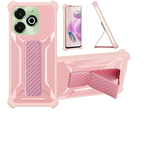 Case Compatible for Umidigi G9X Phone Case Stand Cover [with 1* Tempered Glass Screen Protector] Hybrid Case [Folding Support Ma