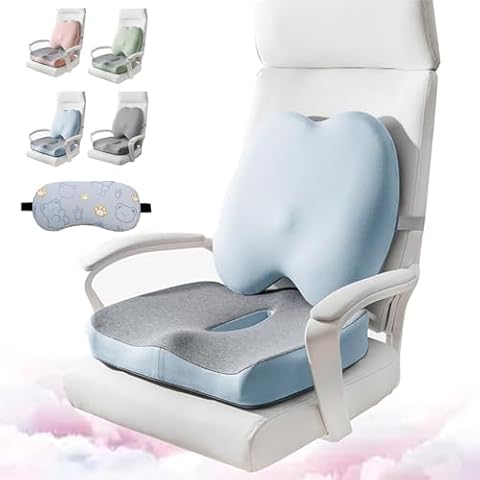 HashBX Cloud Support Seat Cushion,Cloud Support Cushion Pillow,Cloud Cushion Seat,Back Pillow for Office Chair, Breathable Memory Foam, Provide Ergonomic Support for Office Chair, Cars (Blue) Cover
