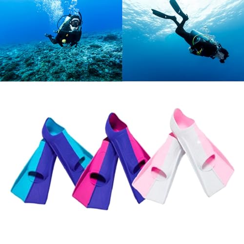 Palmes de plongée courtes en silicone de natation et plongée avec tuba