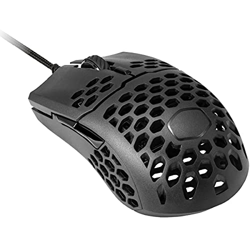 Cooler Master Mm710 Ultra Lightweight 53G Wired Gaming Mouse - 16000 Dpi Optical Sensor, 20 Million Click Omron Switches, Smooth Glide Ptfe Feet, And Ambidextrous Honeycomb Shell - Matte Black #TOP2