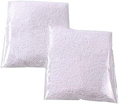 GOGOONLY Pack of 2 Mini Styrofoam Foam Balls 0.08-0.18 Inch Household School Arts Crafts Supplies Fits for Stick to Slime - White Color (20000 Foam Balls)