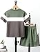 kadoubiyoo Boys Clothes Size 10-12 Color Block T-Shirt and Shorts Kids Summer Set 2PCS Boys Outfits
