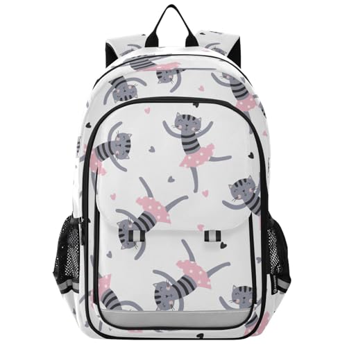 Sac à dos ordinateur portable motif chats de ballet pour adoucir le quotidien au lycée