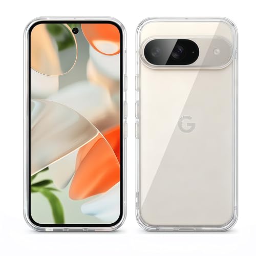 Hazeatte Handyhülle für Google Pixel 9, Stoßfest Transparenter Schutzhülle Abriebfest Kratzfest Präzise Passform mit, Dü...
