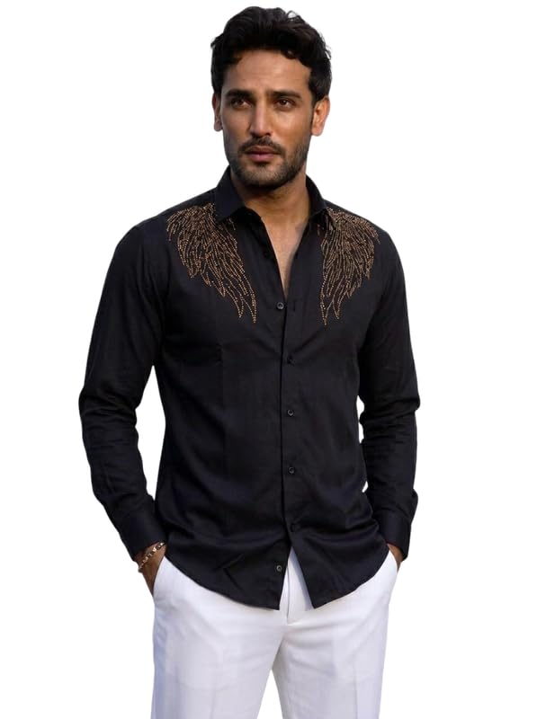 Men’s Stylish Satin Full Sleeve Shirt Formal Casual Shirt for Men Button Down Spread Collar Classic Fit Office Smart Fashion Shirt-image-13