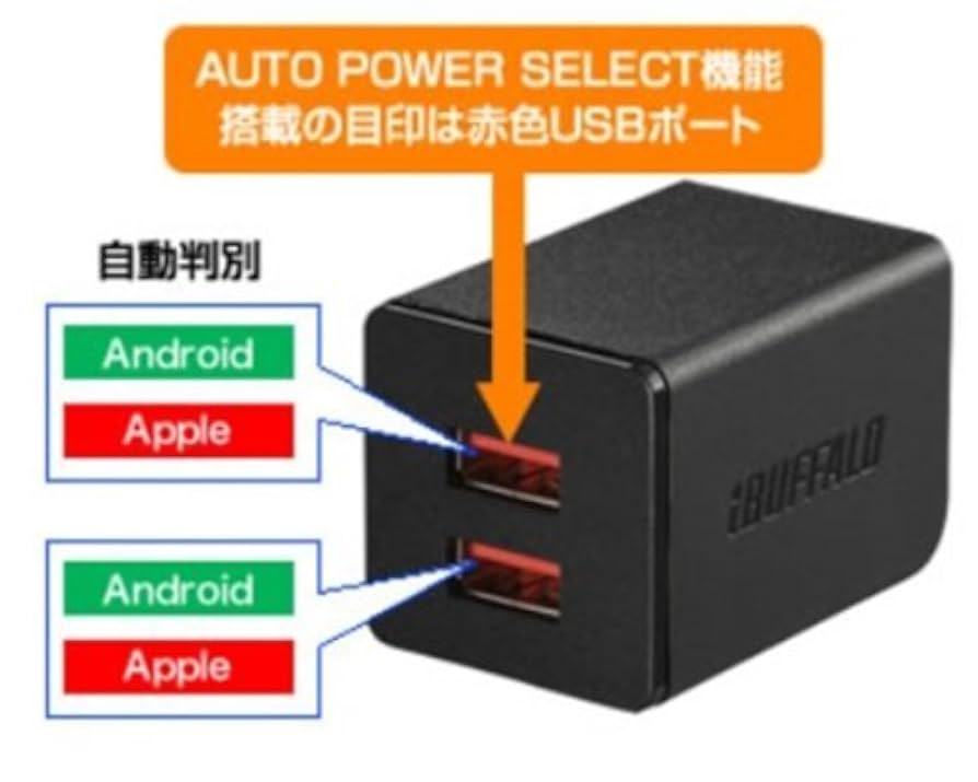 バッファローの携帯式充電器 バッファローの携帯式充電器