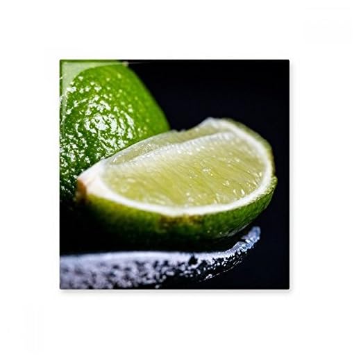 Färska frukter grön citron bild glansig keramik kakel badrum kök vägg sten dekoration hantverk gåva