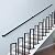 DMCHENGMA 1ft - 20ft Modern Stair Railing Black Metal Wrought Iron Pipes Balusters Hand Rails for Indoor Outdoor loft Steps Stairs Wall Mount Staircase Handrails Bannister (Size : 10 FT)