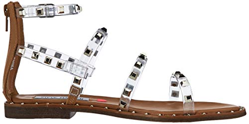 Steve Madden Girls Shoes Girls Travel Flat Sandal, Clear, 4 Big Kid #TOP5