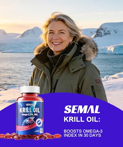Antarctic Krill Oil 1000mg Omega-3 Supplement High Absorption 120 Softgels — view 6