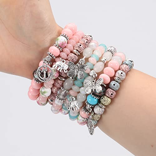 Budsmile Bohemian Stretch Beaded Bracelets For Women Multilayer Bracelet Set Gifts For Girls Stackable Jewelry #TOP1