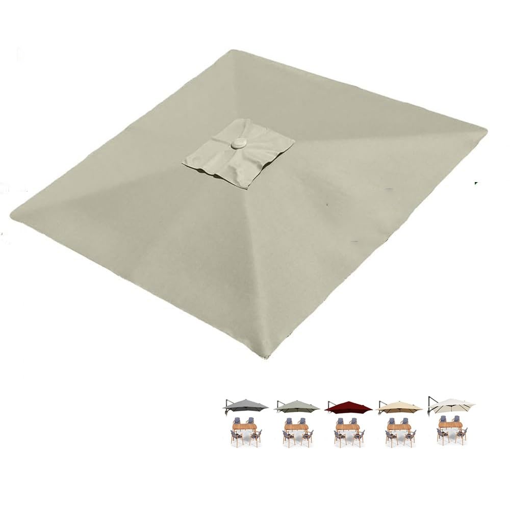 Fjqfhh Top Color Garden Parasol, Replacement Canopy For Square Patio Umbrella(,3X300cm/9.8X9.8ft)