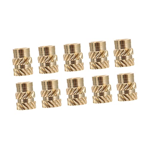 Mobestech 10 Pçs Rosca Acessórios De Latão Rosqueado Inserto Rosqueado Porcas Serrilhadas Rosca Fême