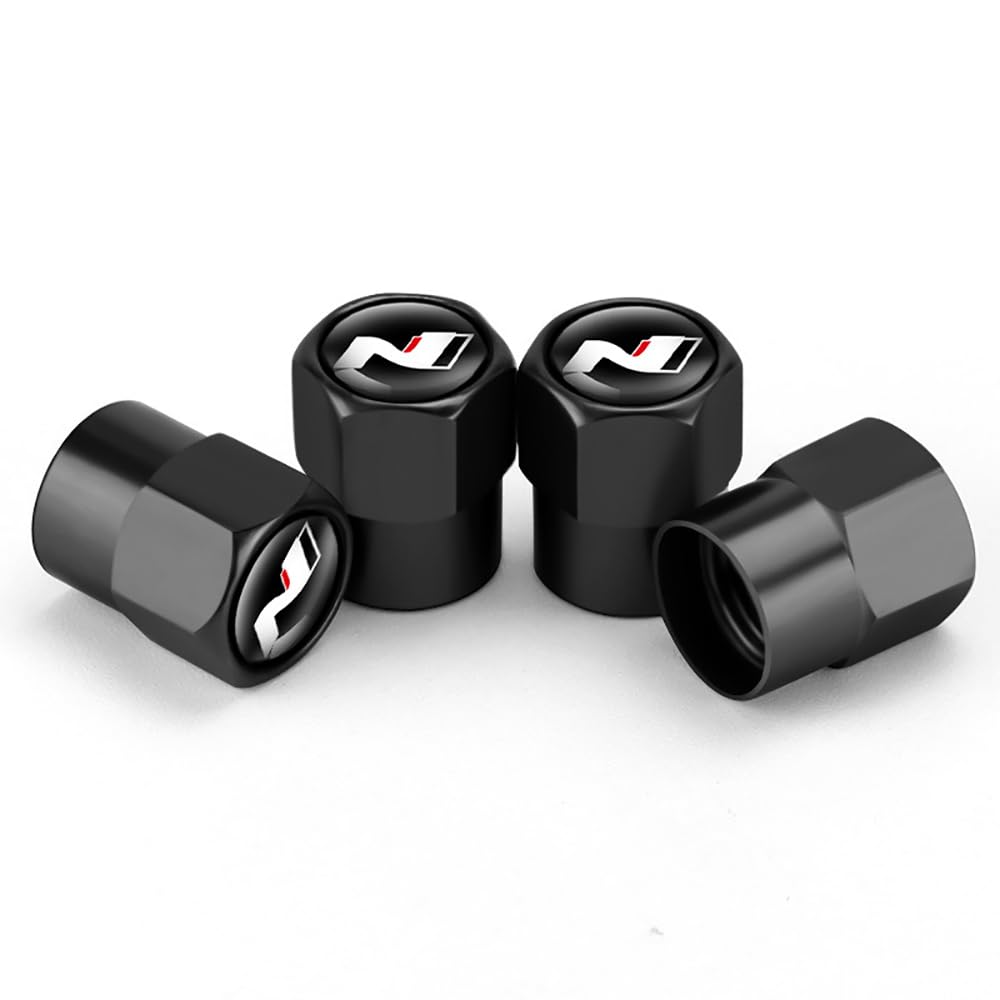 SUDORF 4pcs Metal Valve for Caps Car Tyresfor Hyundai N LINE I20 I30 IX35 Tucson Elantra Kona Santafe Corrosion-resistant and leak-proof Car Decoration Accessories,B