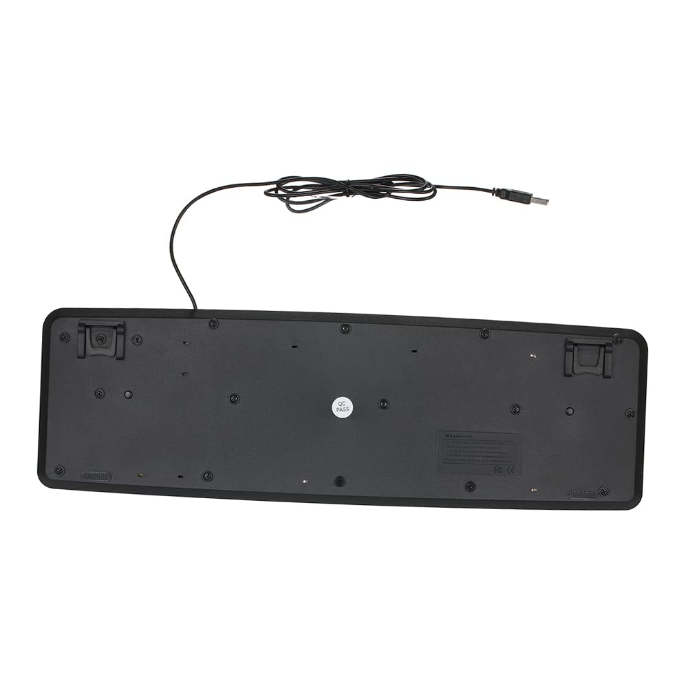 Tastiera USB cablata per utenti ipovedenti con grandi tasti bianchi Lettere nere per vecchi